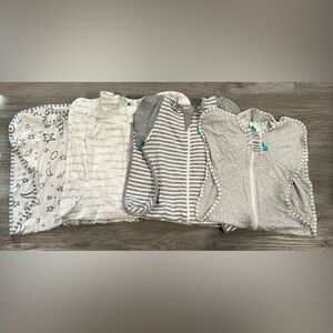 Love to Dream Gray and White Kids Sleep Sacks